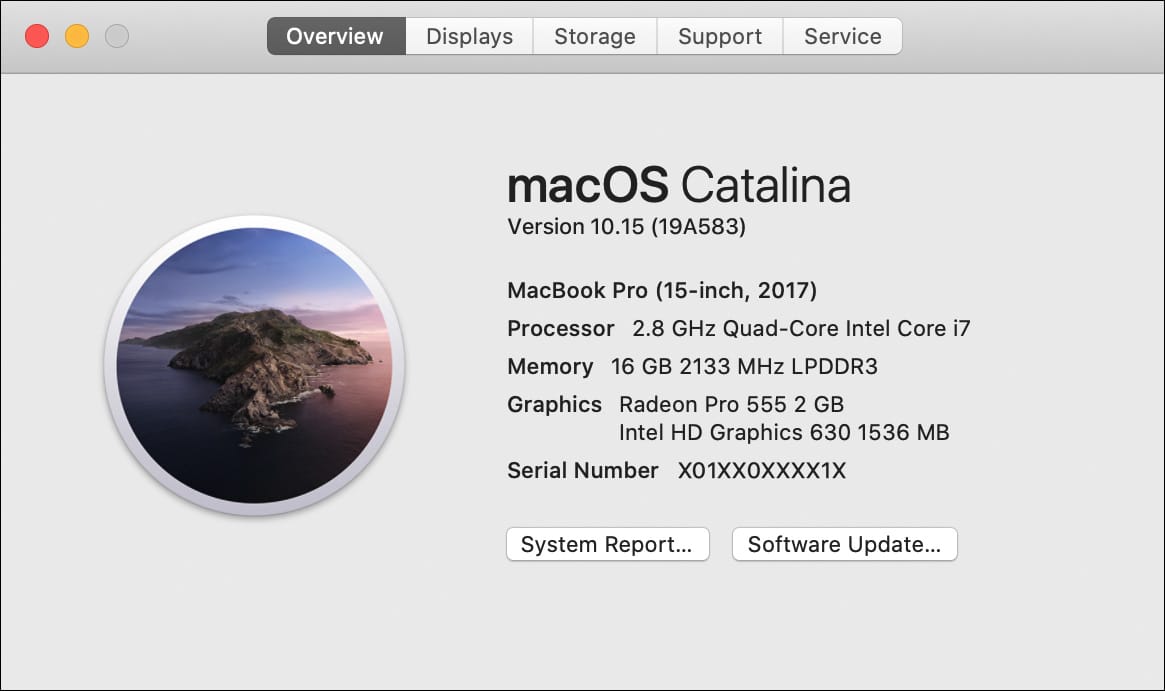 where will you quickly find version information for your mac os x installation?